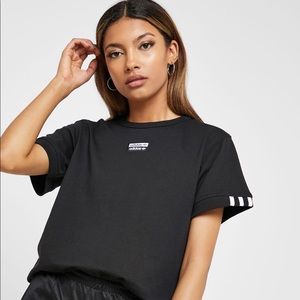 Adidas 3 Stripes T-Shirt in Black NWT